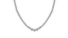 Certified 5.63 Ctw SI2/I1 Diamond 14K White Gold Necklace