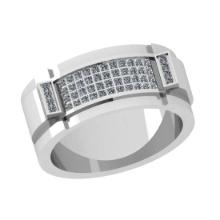 2.56 Ctw SI2/I1 Diamond 14K White Gold Men's Band Ring