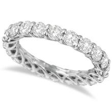 Luxury Diamond Eternity Anniversary Ring Band 14k White Gold 3.50ctw