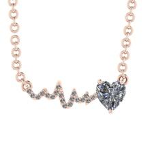 0.45 Ctw Diamond 14K Rose Gold Style Valentine Day theme Pendant Necklace