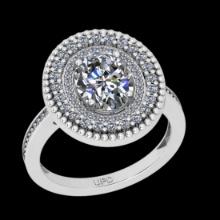2.52 Ctw VS/SI1 Diamond14K White Gold Engagement Ring