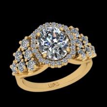 4.00 Ctw VS/SI1 Diamond14K Yellow Gold Engagement Ring