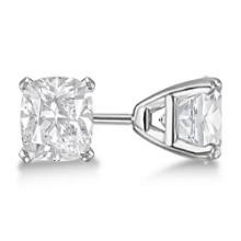 0.75ctw. Cushion-Cut Diamond Stud Earrings 14kt White Gold J-K, SI1-SI2