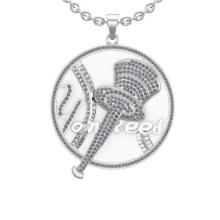 2.06 Ctw SI2/I1Diamond 14K White Gold Pendant Necklace