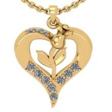 0.10 Ctw SI2/I1 Diamond 14K Yellow Gold Pendant Necklace