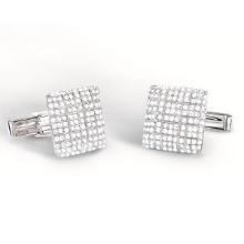 2.25ctw 14k White Gold Diamond Pave Cuff Links