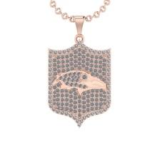 1.54 Ctw SI2/I1 Diamond 14K Rose Gold Pendant Necklace