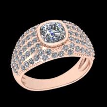 2.32 Ctw SI2/I1 Diamond 18K Rose Gold Engagement Ring