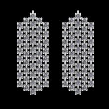 4.40 Ctw SI2//I1 Diamond 14 K White Gold Earrings