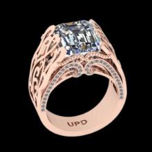 3.86 Ctw VS/SI1 Diamond14K Rose Gold Engagement Ring