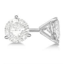 1.00ctw. 3-Prong Martini Diamond Stud Earrings 14kt White Gold H-I, SI2-SI3