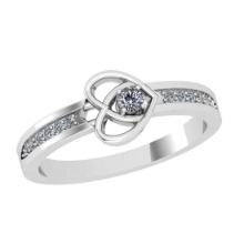 0.16 Ctw SI2/I1 Diamond 14K White Gold Eternity Ring