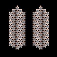 4.40 Ctw SI2//I1 Diamond 14 K Rose Gold Earrings