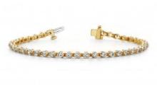 14K YELLOW GOLD 2 CTW G-H SI2/SI3 CLASSIC PRONG SET DIAMOND TENNIS BRACELET