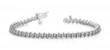 14KT WHITE GOLD .50 CTW G-H VS2/SI1 CLASSIC ILLUSION S DIAMOND TENNIS BRACELET