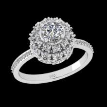 2.00 Ctw SI2/I1 Diamond 18K White Gold Engagement Ring