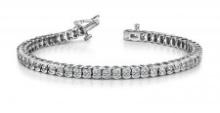 14K WHITE GOLD 2 CTW G-H SI2/SI3 HALF BEZEL CONFIDENCE TENNIS BRACELET