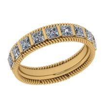 2.61 Ctw SI2/I1 Diamond 14K Yellow Gold Entity Band Ring