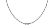 5.63 Ctw SI2/I1 Diamond 14K Yellow Gold Princess Necklace