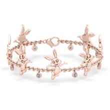 1.60 Ctw SI2/I1 Diamond 14K Rose Gold Bracelet