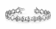 14KT WHITE GOLD .25 CTW G-H SI2/SI3 DIAMONDS IN DIAMONDS BRACELET