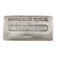 Engelhard Silver Bar 100 oz (W) Serial Prefix