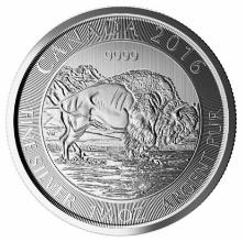 2016 Canadian Silver $8 Bison 1.25 Ounces