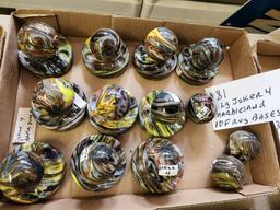 LOT OF LARGE JOKER 4 MARBLES