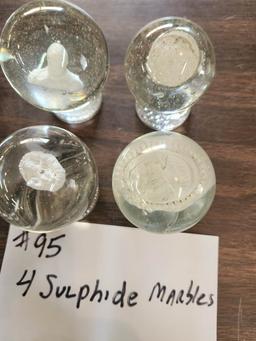 4 SULPHIDE MARBLES