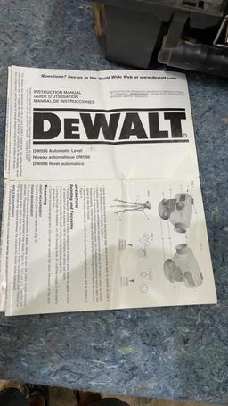 Dewalt laser level with tripod and measuring tool