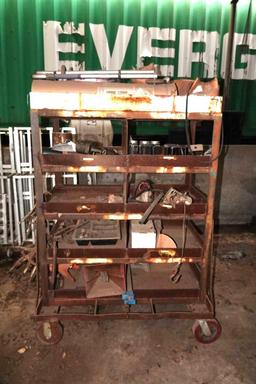 rolling cart and contents