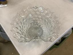 Fostoria Reed Handled Basket - Broken Handle