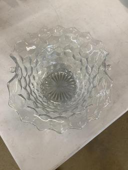Fostoria Reed Handled Basket - Broken Handle