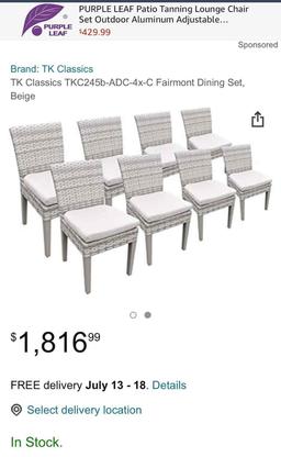 Falmouth Round 8 - Person 60'' Long Dining Set with Cushions