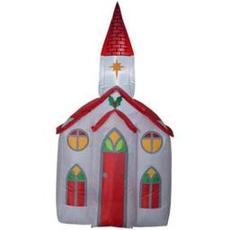 6 ft. Pre-lit Inflatable Church Airblown Scene