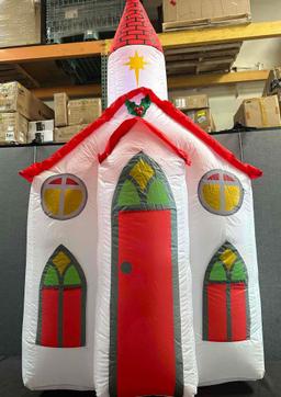 6 ft. Pre-lit Inflatable Church Airblown Scene