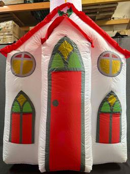 6 ft. Pre-lit Inflatable Church Airblown Scene