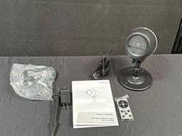 13.5 in. Rotating Black Christmas Projector Light with Remote Control