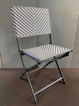 Costway Set of 4 Patio Folding Rattan Dining Chairs for Camping and Garden