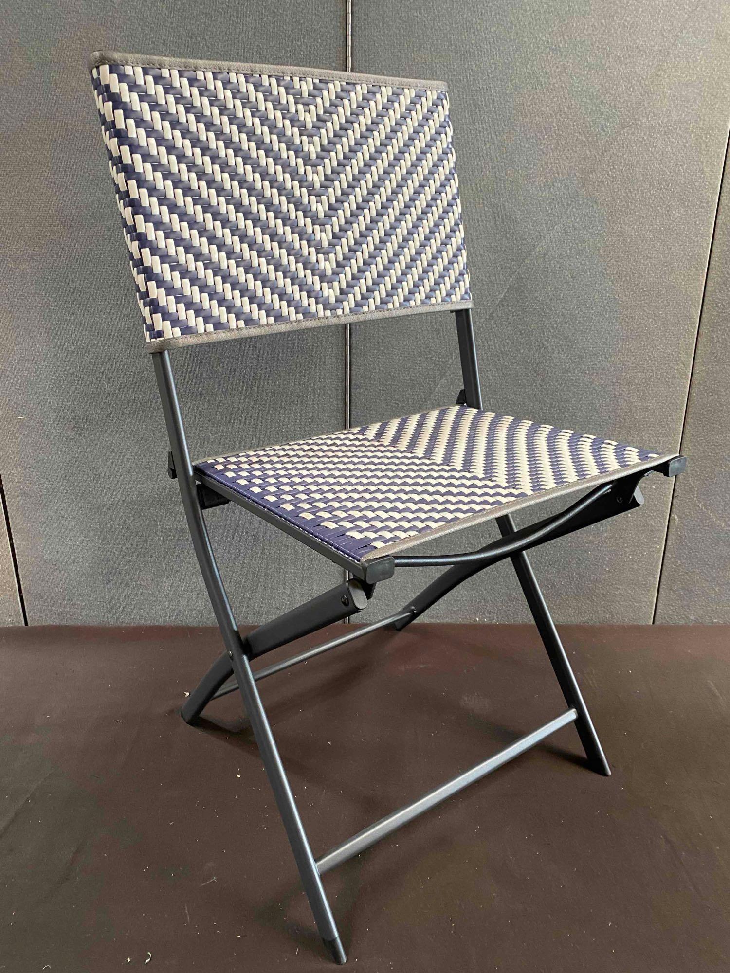 Costway Set of 4 Patio Folding Rattan Dining Chairs for Camping and Garden