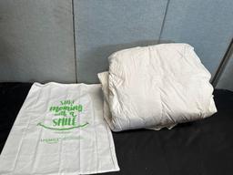 White Blanket With Sand Bag