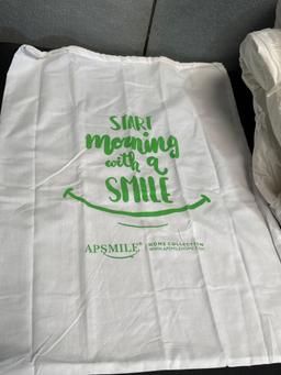 White Blanket With Sand Bag