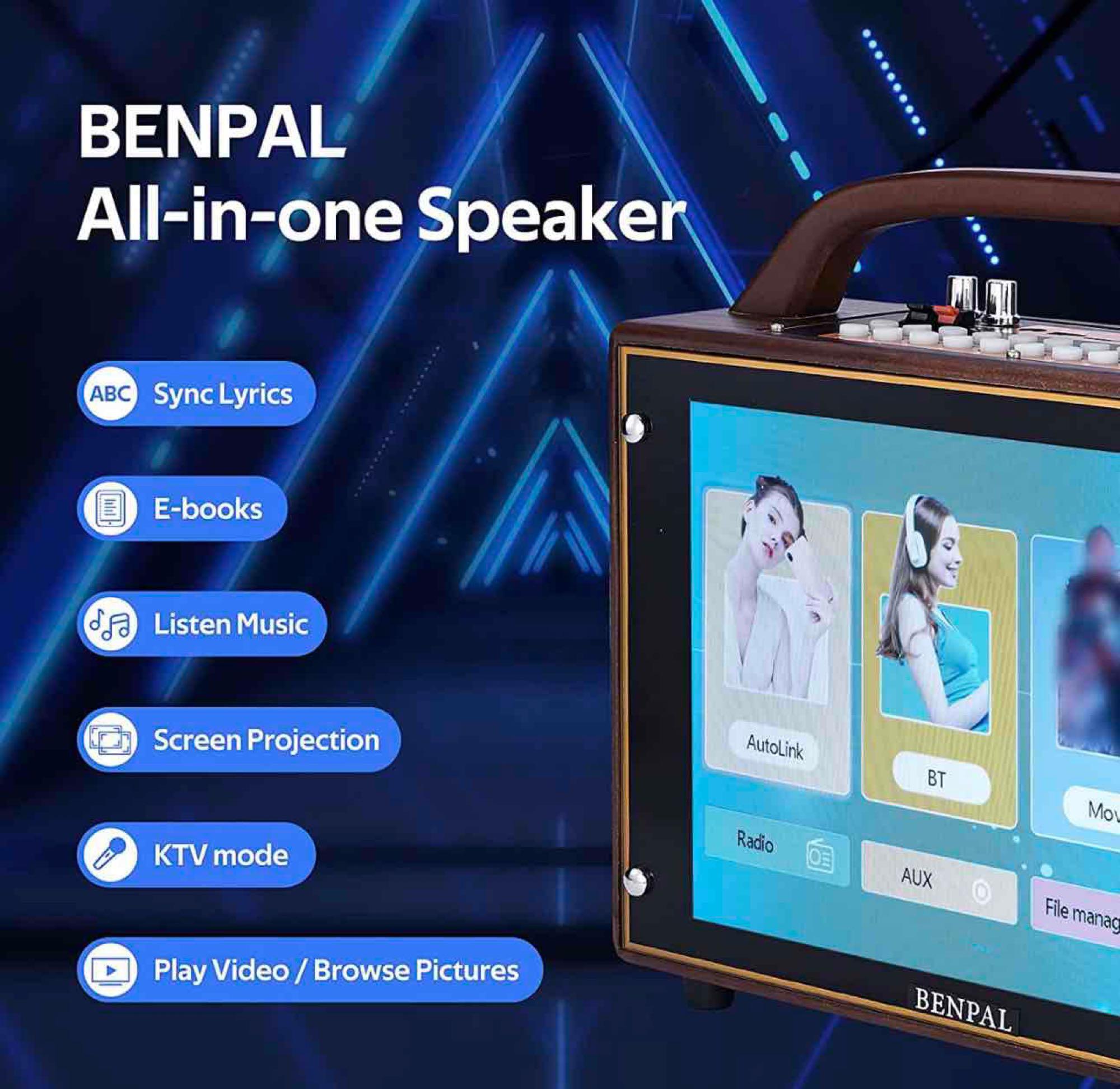 BENPAL Lyrics Display Karaoke Machine