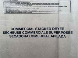 Whirlpool Commercial Electric Stack Dryer, Non-Coin