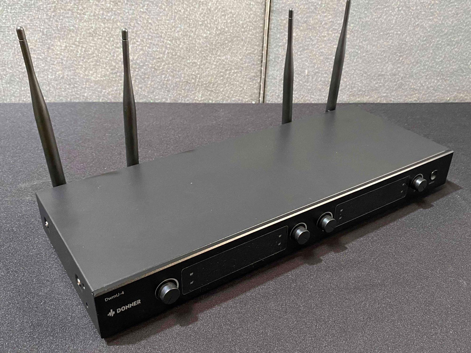 Donner Wireless Microphone System, UHF Wireless Microphone Set with 4 Handheld Dynamic Microphones,
