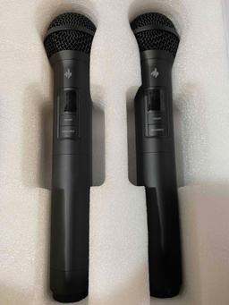Donner Wireless Microphone System, UHF Wireless Microphone Set with 4 Handheld Dynamic Microphones,