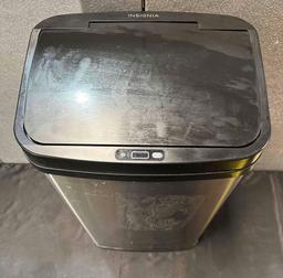 Insignia - 13 Gal. Automatic Trash Can - Stainless Steel