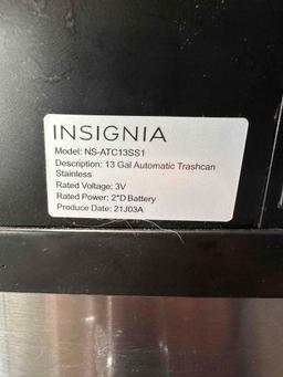 Insignia - 13 Gal. Automatic Trash Can - Stainless Steel