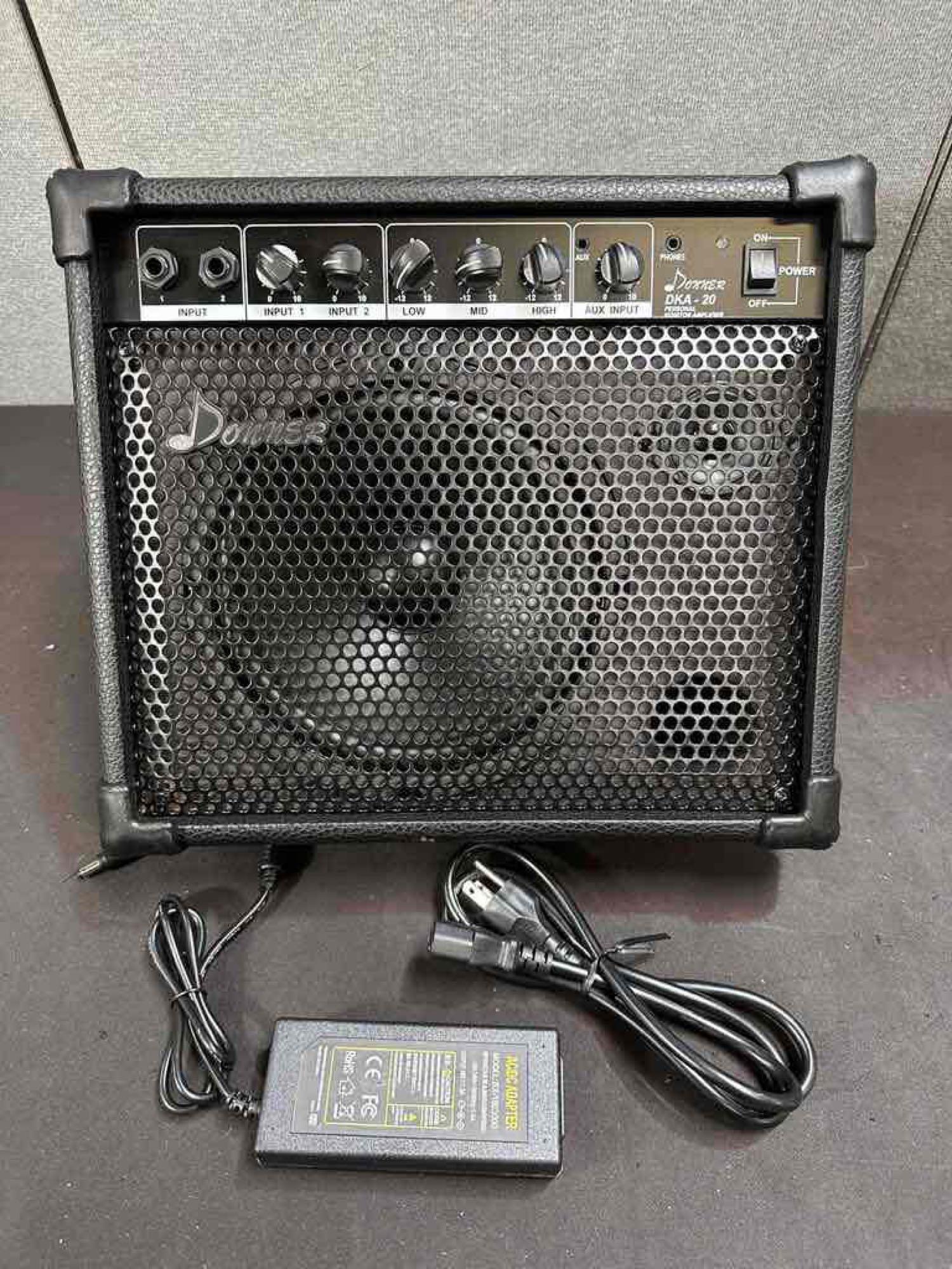 Donner Keyboard Amplifier 20 Watt Keyboard AMP with Aux in and Two Channels, Bass Guitar Amp, Piano