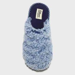 TARGET Dluxe by dearfoams Women's Vera Tipped Teddy Scuff Slippers Size L 9-10